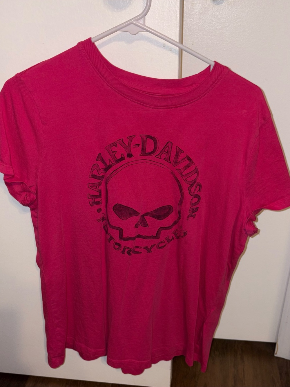 Harley-Davidson Wllie G Skull Hot Pink Tee